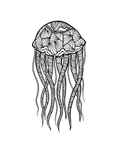 Amazing Jellyfish Mandala coloring page - Download, Print or Color Online for Free