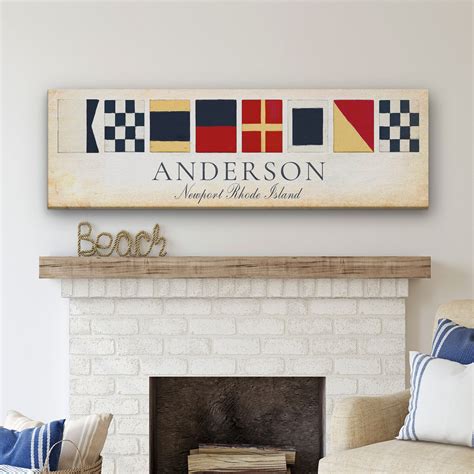 Personalized Nautical Flags Wall Decor – Off The Square Designs