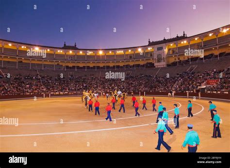 Bullfighting arena corrida at Madrid Spain Stock Photo - Alamy