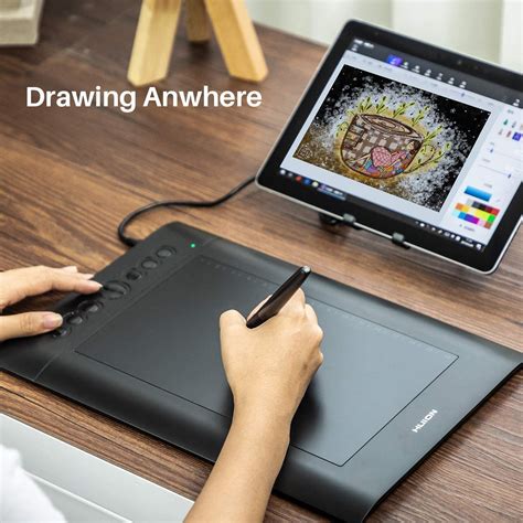 Huion H610PRO V2 Graphics Drawing Tablet with 8192 Battery-Free Stylus ...