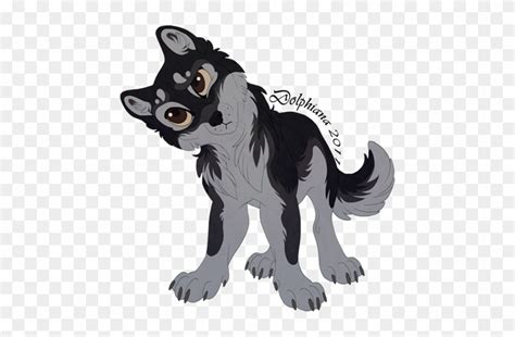 Wolf By Dolphydolphiana - Anime Black Wolf Chibi - Free Transparent PNG ...