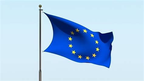 Animated Europe Flag 3D model 3D model animated | CGTrader