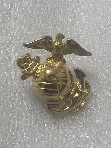 USMC MARINE CORPS EMBLEM LARGE GOLD HAT PIN w/ EAGLE, GLOBE & ANCHOR $5.00 - PicClick