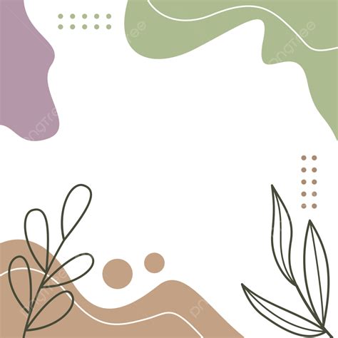Aesthetic Hand Drawn Leaves Minimalist Frame Border, Aesthetic, Borders, Leaf PNG and Vector ...
