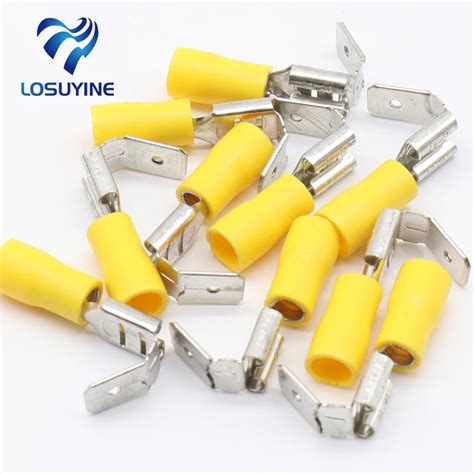 Aliexpress.com : Buy 20x Crimping Connectors Piggyback Female Spade Connector Terminals Brass ...