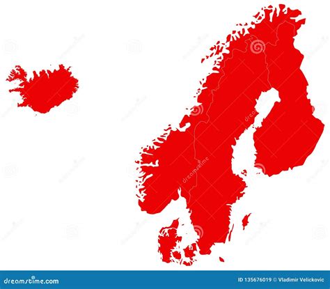 Nordic Countries Maps And Flags - The Nordic Countries Or The Nordics Cartoon Vector ...