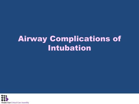 PPT - Airway Complications of Intubation PowerPoint Presentation, free ...