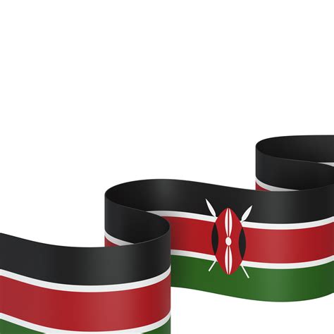 Kenya flag design national independence day banner element transparent ...