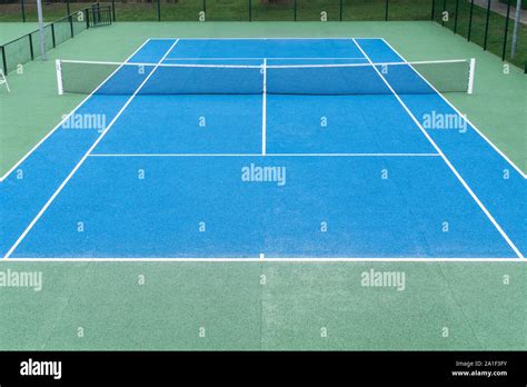 Blue Tennis court on Outdoor. Sports background. Copy space Stock Photo - Alamy