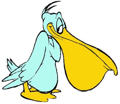 pelican-bw-colorized | Cartoon drawings, Drawing cartoon characters ...