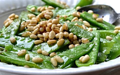 Sauteed Snow Peas with Pine Nuts — Unwritten Recipes