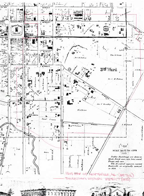 1861 Huntsville Map Detail - HHC