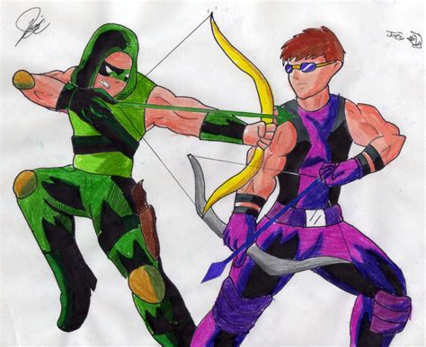 Green Arrow Vs Hawkeye by Jokerboyjoey on DeviantArt