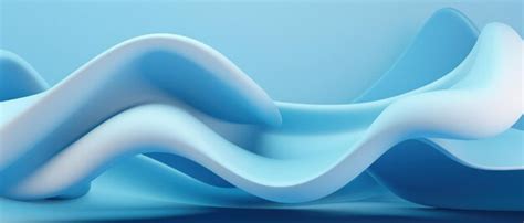 Premium AI Image | Elegant 3D abstract with light blue shapes