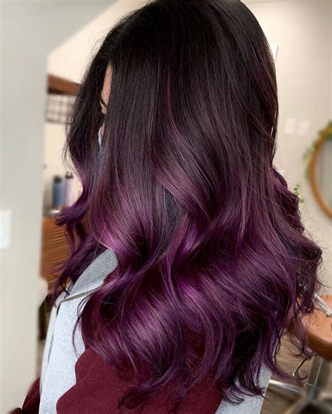 Purple And Black Ombre Hair