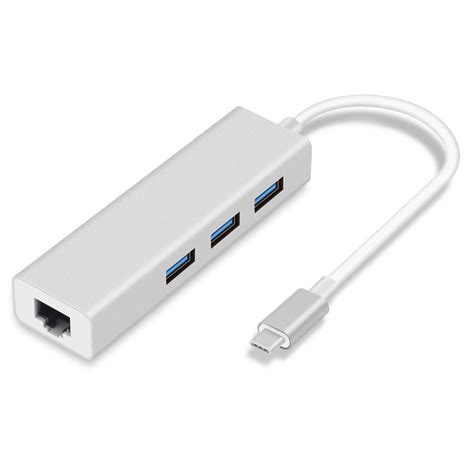 USB C To USB 3.0 Hub Lan Adapter For Mac – DynaQuest PC