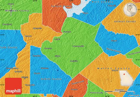 Political Map of Gwinnett County