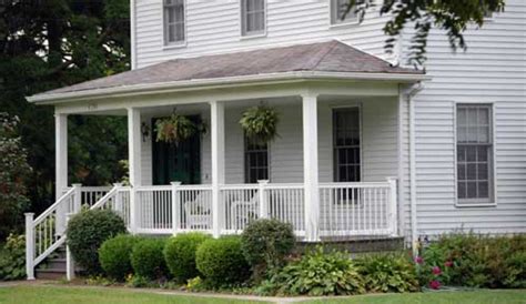 Front Porch Additions Hip Roof How Elevation Can Be Altered Simple Before And After Home ...