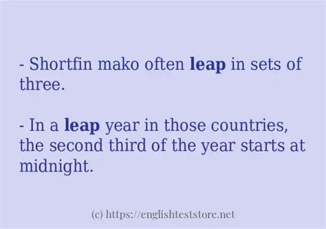 "leap" - some sentence examples - EnglishTestStore Blog