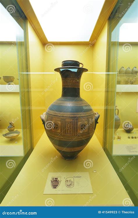 Greek Vases in Museum of Acropolis in Athens, Greece Editorial Stock Photo - Image of agora ...