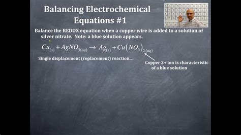 Electrochemistry 3: Balancing Electrochemical Equations #1 - YouTube