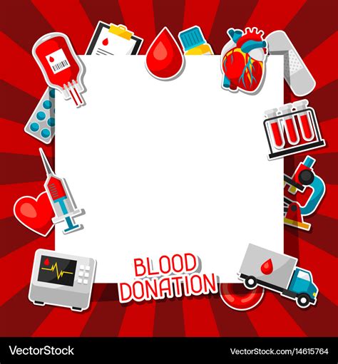 Blood donation background with donation Royalty Free Vector