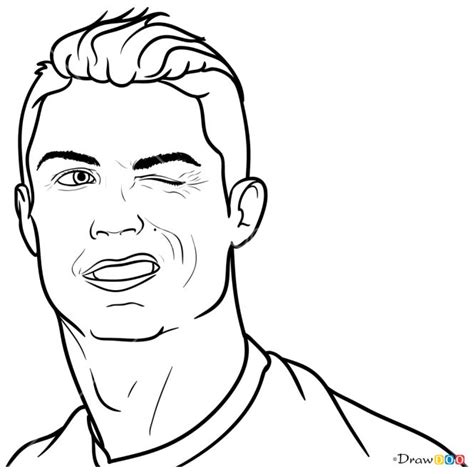 How to Draw Cristiano Portrait, Celebrities Cristiano Ronaldo | Easy ...