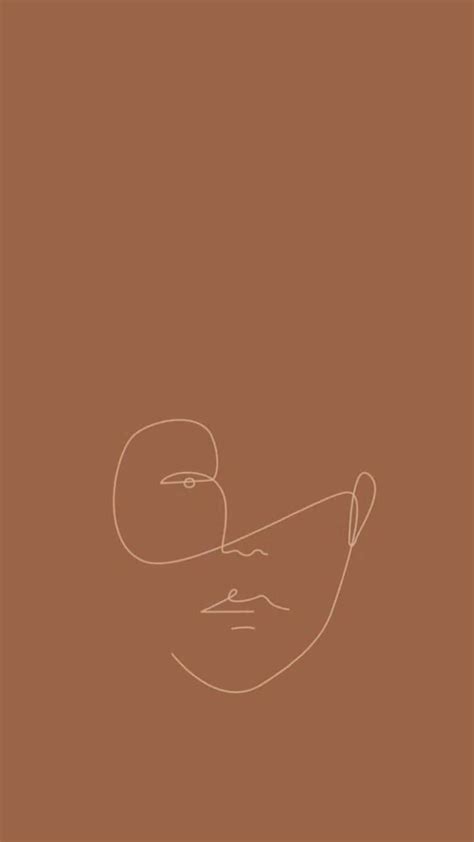 Download Brown Minimalist Face Wallpaper | Wallpapers.com