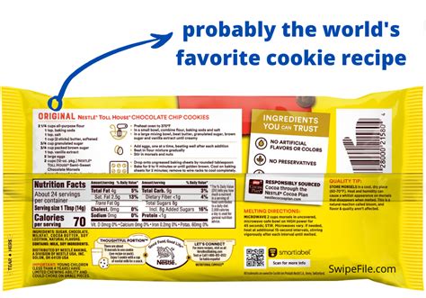 nestle toll house back of package cookie recipe - Swipe File