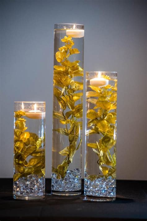 Submersible Gold Floral Wedding Centerpiece With Floating - Etsy ...