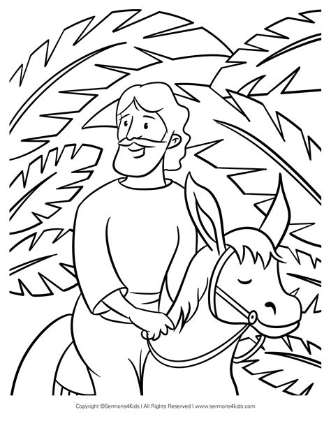 The Triumphal Entry (2) Coloring Page | Sermons4Kids