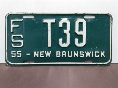 1955 New Brunswick License Plate Tag Original | eBay