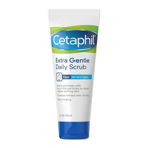 Cetaphil Extra Gentle Daily Scrub, Exfoliating Face Wash For Sensitive ...