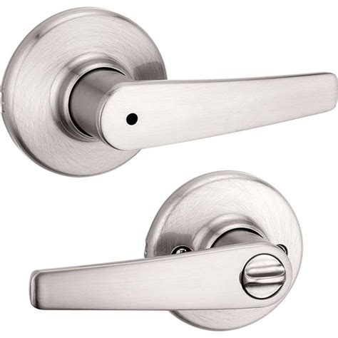 Kwikset Delta Satin Nickel Privacy Door Handle at Lowes.com