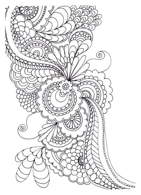 Zen anti stress to print drawing flowers - Anti stress Adult Coloring Pages