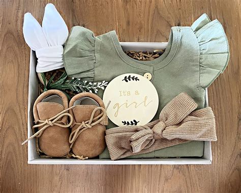 Baby girl gift set in Sage Green - Unique baby shower gift gender ...