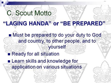 Scout Motto and Slogan - LSVMS Boy Scouts of the Philippines