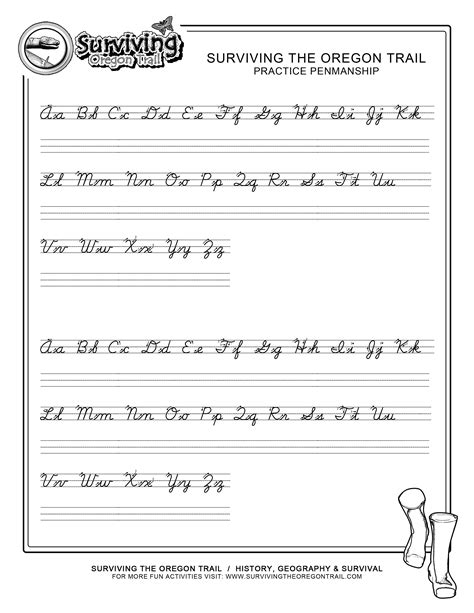 Cursive Writing Printable Worksheets