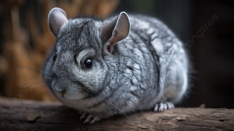 Fondo Pequeña Chinchilla Gris Y Blanca En Una Rama Fondo, Roedor ...