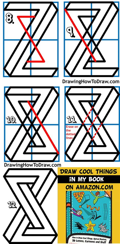 How to Draw a Cool Impossible Shape (Escher / Infinity Shape) Easy Step ...