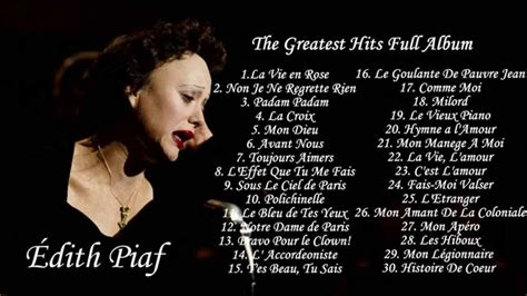 Edith Piaf - The Greatest Hits Full Album | Meilleures chansons de ...