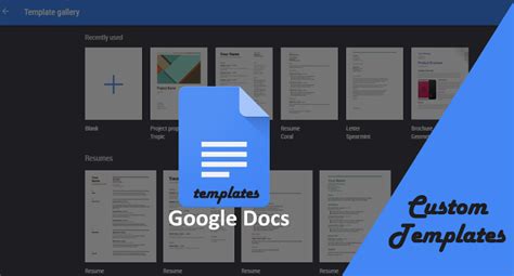 How to Create Custom Templates in Google Docs | Custom templates ...