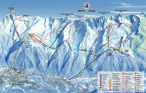 BERGFEX: Pistenplan Brévent - Flégère / Chamonix - Panoramakarte Brévent - Flégère / Chamonix ...