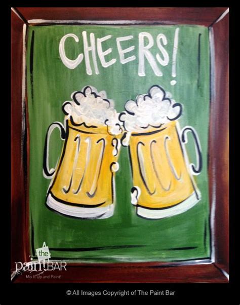 The Paint Bar | Mix it Up and Paint! | Canvas painting projects, Beer painting, Bar painting canvas