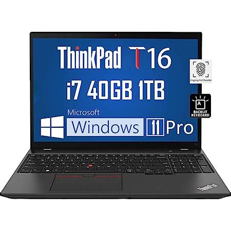 Amazon.com: Lenovo ThinkPad T16 16” WUXGA Touchscreen Business Laptop ...