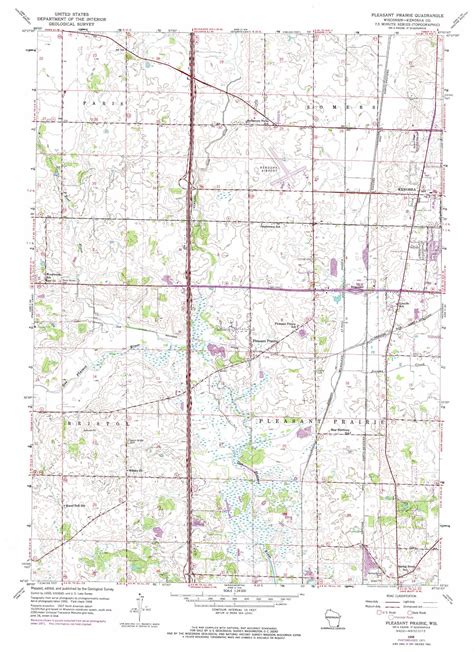 Pleasant Prairie topographic map, WI - USGS Topo Quad 42087e8