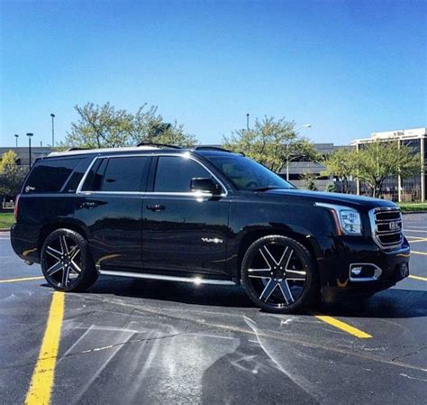 Yukon Denali Black On Black 6 Spoke 24’s Custom Wheels | Yukon denali ...