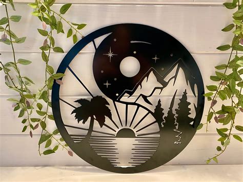 Yin Yang Wall Decor Sun and Moon Wall Art Metal Wall Art - Etsy