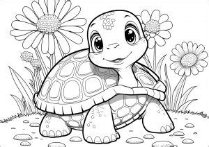 Tortoise Coloring Pages For Kids