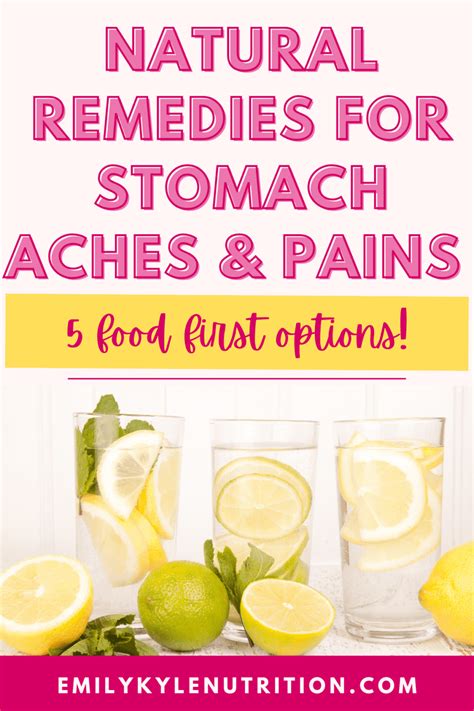 5-Minute Natural Remedies for Stomach Aches & Pains » Emily Kyle, MS, RDN